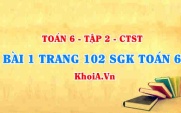 Bài 1 trang 102 SGK Toán 6 Tập 2 Chân trời sáng tạo